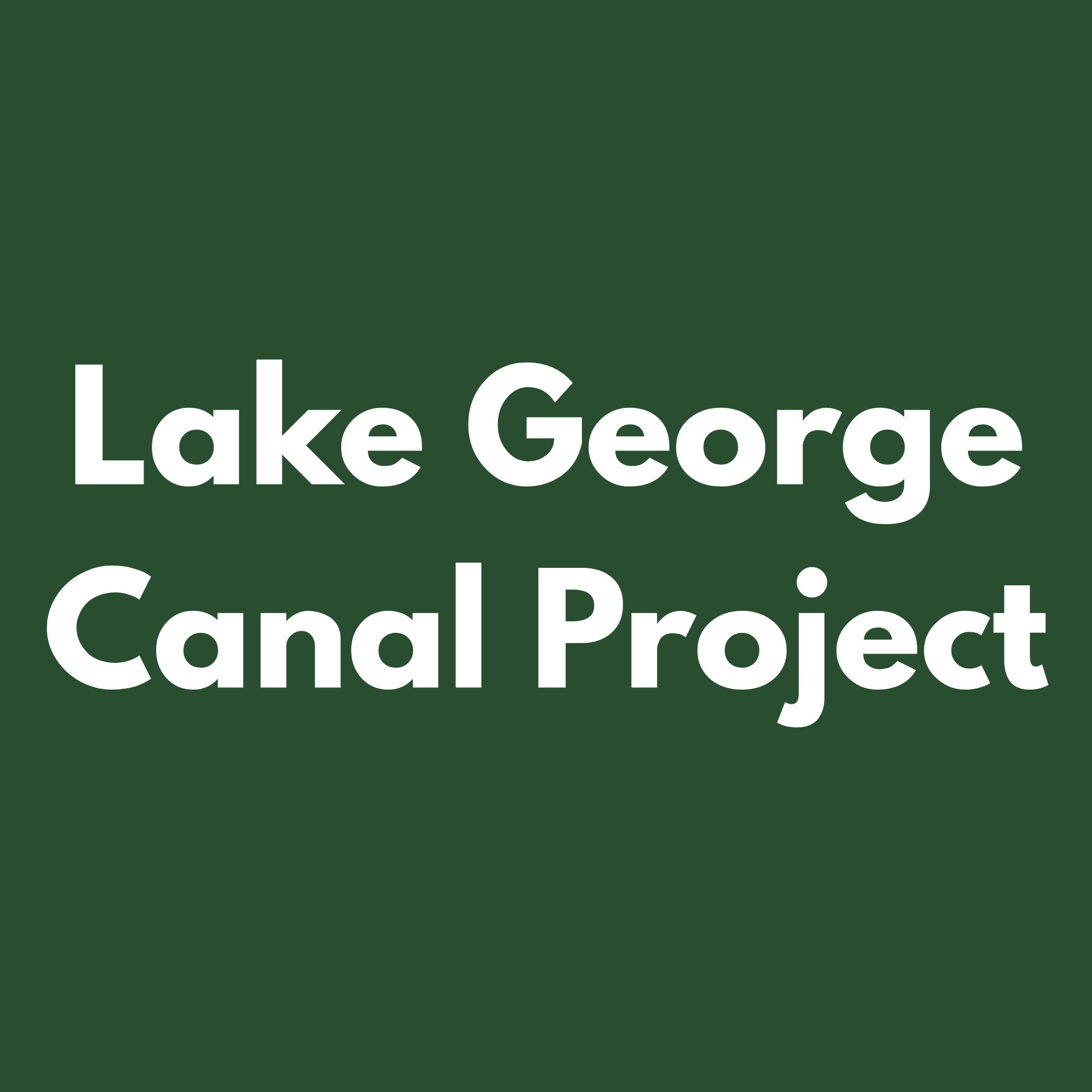 Lake George Canal Project